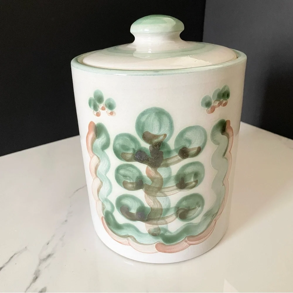 Vintage Pear & Grapes Canister - Large - By M.A. Hadley